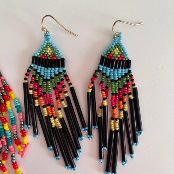 Beaded Earring Lot 3” long - Picture 4 of 4